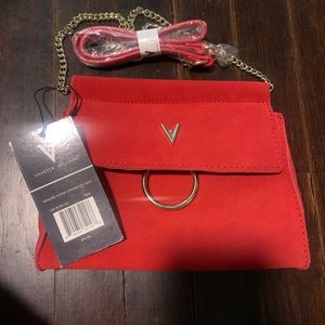 NWT- VANESSA WILLIAMS- red suede crossbody